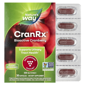 Nature's Way, CranRx®, биоактивная клюква, 500 мг, 30 капсул