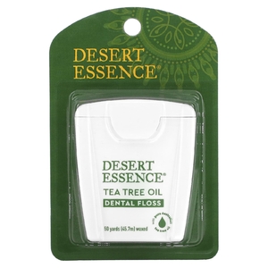 Desert Essence, Зубная нить с маслом чайного дерева, вощеная, 45,7 м (50 ярдов)