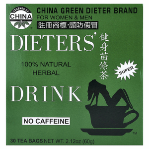 Uncle Lee's Tea, 100% натуральный травяной напиток для приема во время диеты, без кофеина, 30 чайных пакетиков, 60 г (2,12 унции)