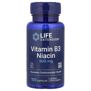 Life Extension, витамин B3 (ниацин), 500 мг, 100 капсул