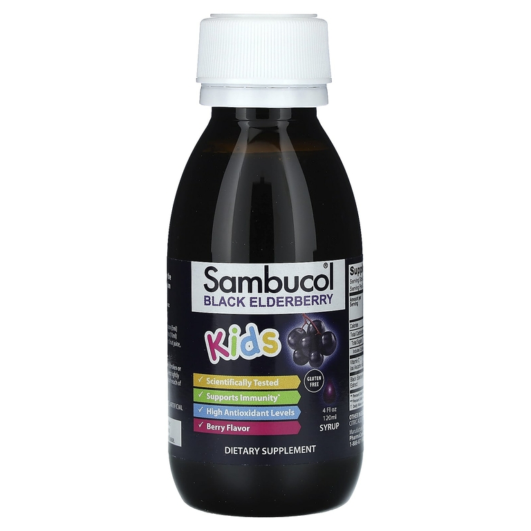 Sambucol, сироп из черной бузины, для детей от 2 лет, со вкусом ягод, 120 мл (4 жидк. унции)