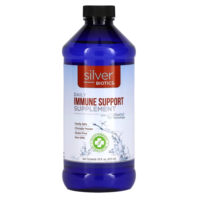 American Biotech Labs, Silver Biotics, ежедневная добавка для укрепления иммунитета с технологией SilverSol, 473 мл (16 жидк. унций)