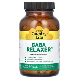 Country Life, GABA Relaxer, ГАМК, 90 таблеток