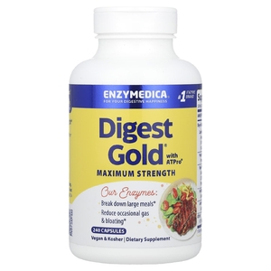 Enzymedica, Digest Gold с ATPro, добавка с пищеварительными ферментами, 240 капсул