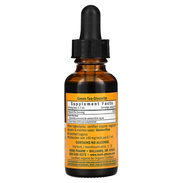 Herb Pharm, зеленый чай, без спирта, 30 мл (1 жидк. унция) (Товар снят с продажи) 