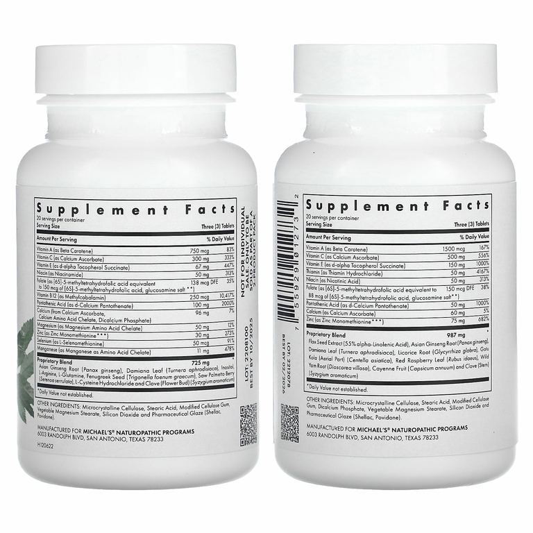 Michael's Health, Набор для мужского и женского репродуктивного фактора для пар, 2 флакона, 60 вегетарианских таблеток в каждом