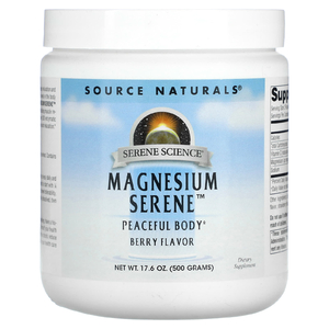 Source Naturals, Magnesium Serene, со вкусом ягод, 17,6 унции (500 г)