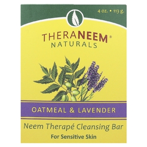 Organix South, TheraNeem Naturals, Neem Therapé, очищающее мыло для чувствительной кожи, овсянка и лаванда, 113 г (4 унции) (Товар снят с продажи) 