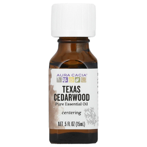 Aura Cacia, чистое эфирное масло, техасский кедр, 15 мл (0,5 жидк. унции)