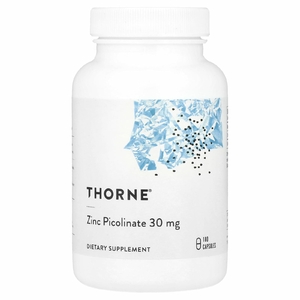 Thorne, пиколинат цинка, 30 мг, 180 капсул