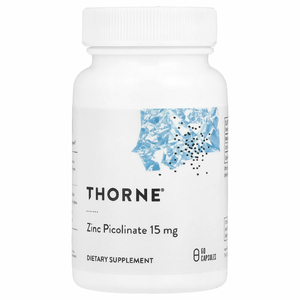 Thorne, пиколинат цинка, 15 мг, 60 капсул