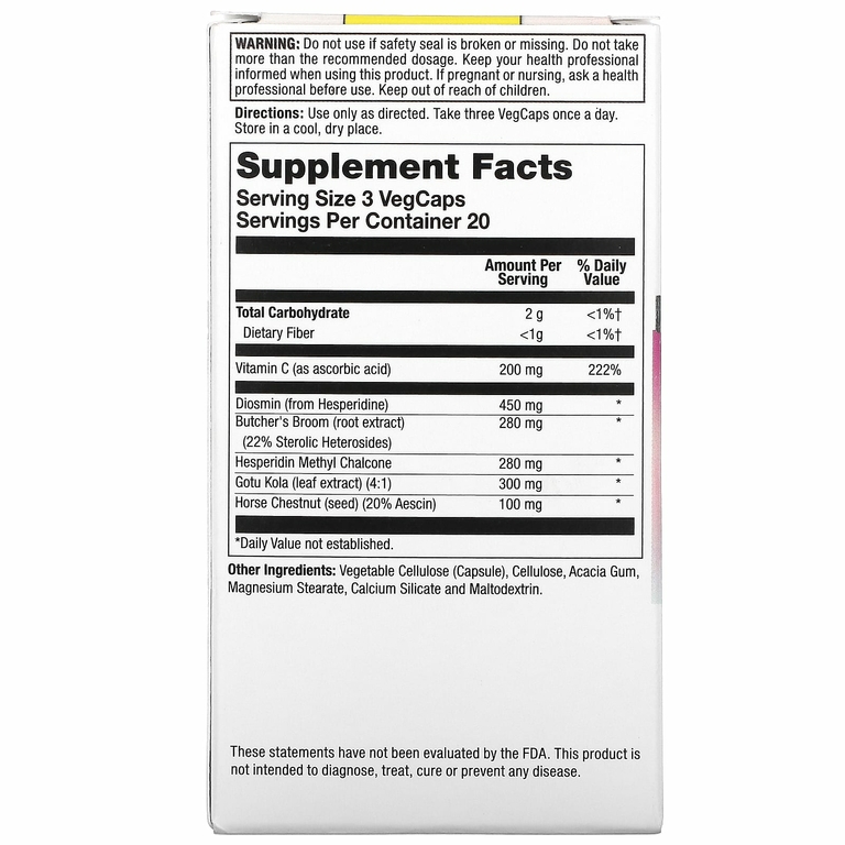 Natural Balance, Great Legs Ultra, Улучшенная формула для вен, 60 вегетарианских капсул