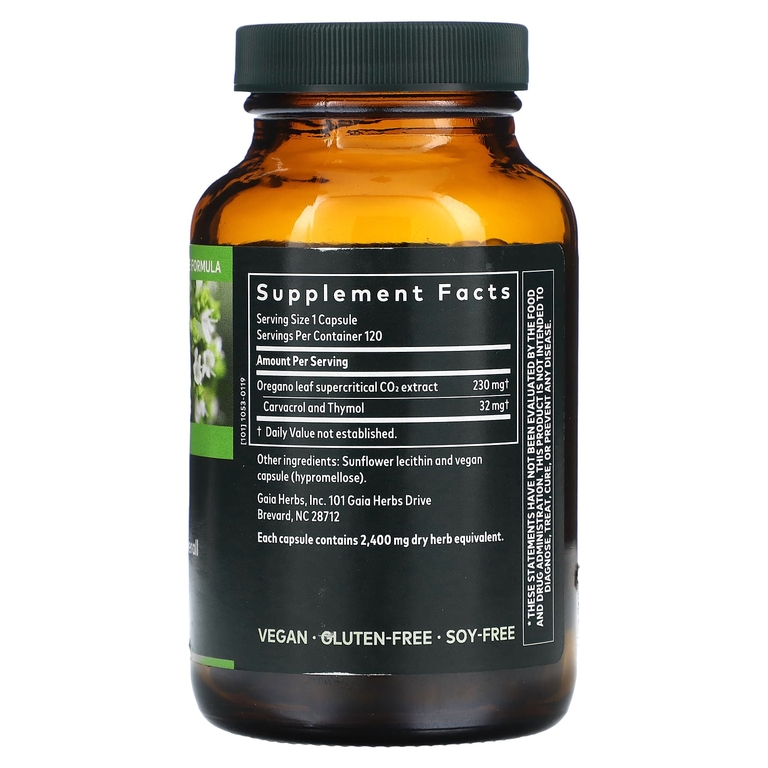 Gaia Herbs, Масло душицы, 120 веганских капсул Phyto-Cap