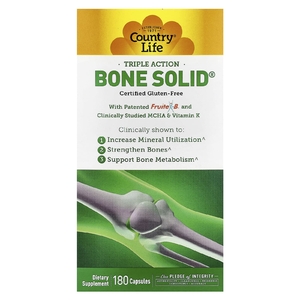 Country Life, Triple Action Bone Solid®, 180 капсул