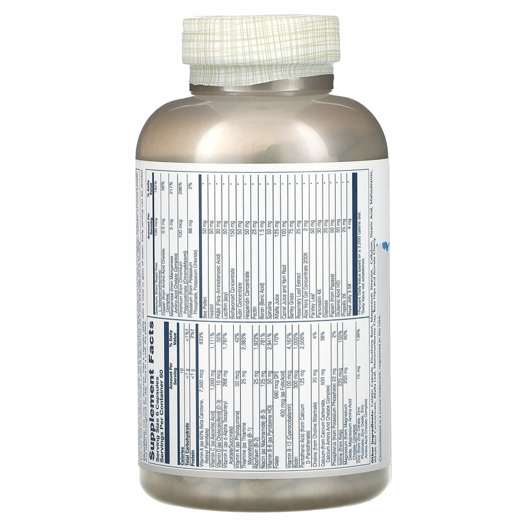 Solaray, Spectro Multivitamin, без железа, 360 капсул