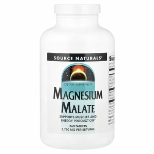 Source Naturals, малат магния, 360 таблеток (1250 мг в 1 таблетке)