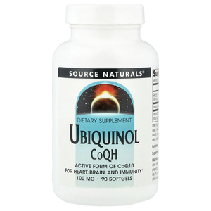 Source Naturals, убихинол, 100 мг, 90 желатиновых капсул