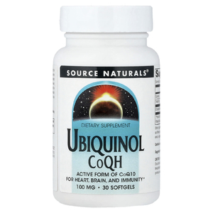 Source Naturals, Убихинол, 100 мг, 30 желатиновых капсул