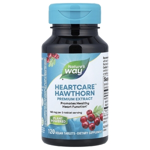 Nature's Way, HeartCare™, боярышник, 120 веганских таблеток (80 мг в 1 таблетке)
