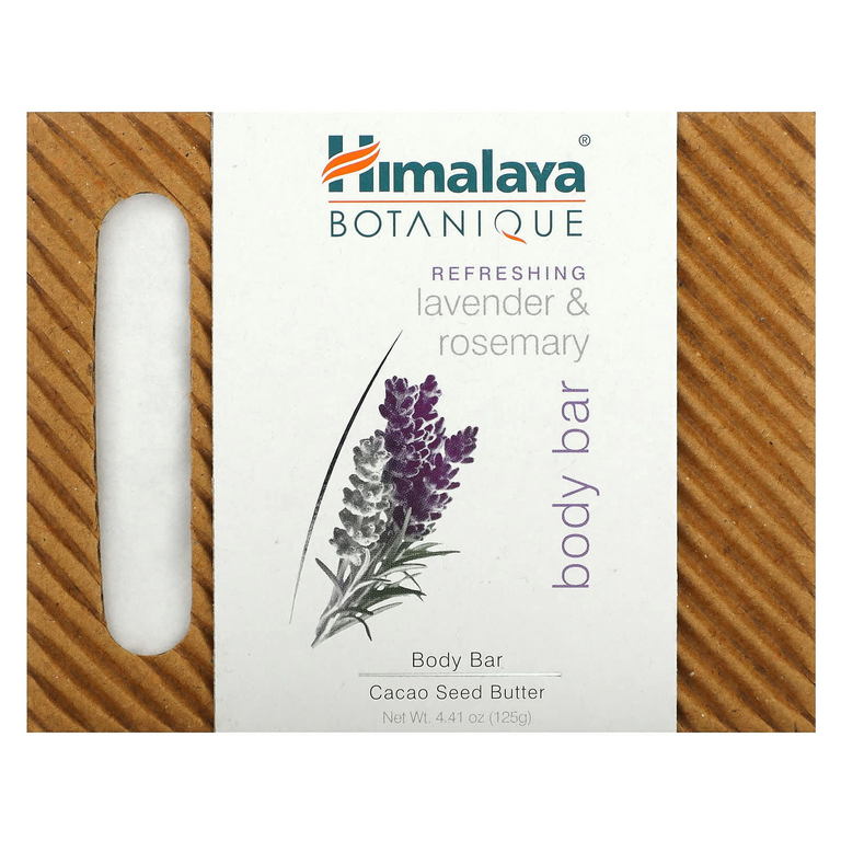 Himalaya, Botanique, освежающий батончик для тела с лавандой и розмарином, 125 г (4,41 унции)