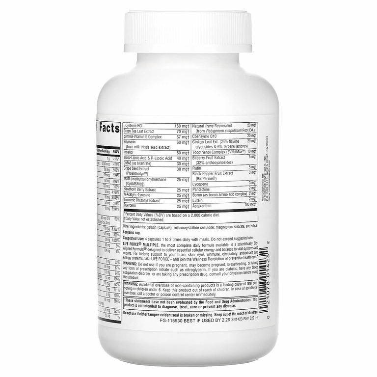Source Naturals, Life Force Multiple, 180 капсул