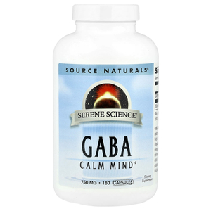 Source Naturals, Serene Science®, ГАМК, 750 мг, 180 капсул