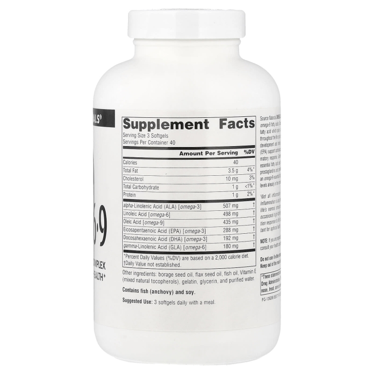 Source Naturals, омега-3, 6, 9, 120 желатиновых капсул