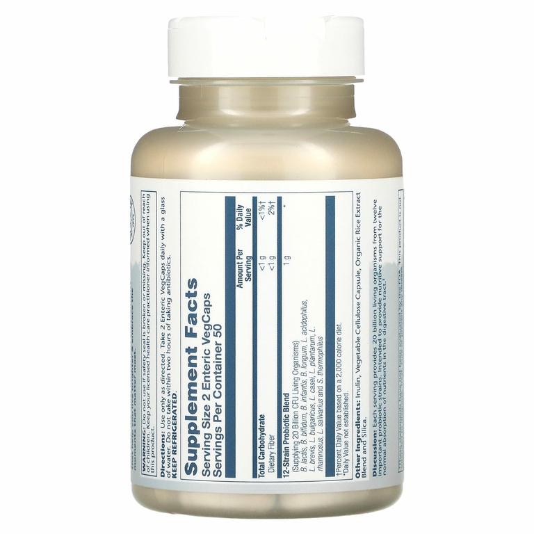 Solaray, Multidophilus Probiotic, пробиотик, 20 млрд КОЕ, 100 вегетарианских капсул VegCaps