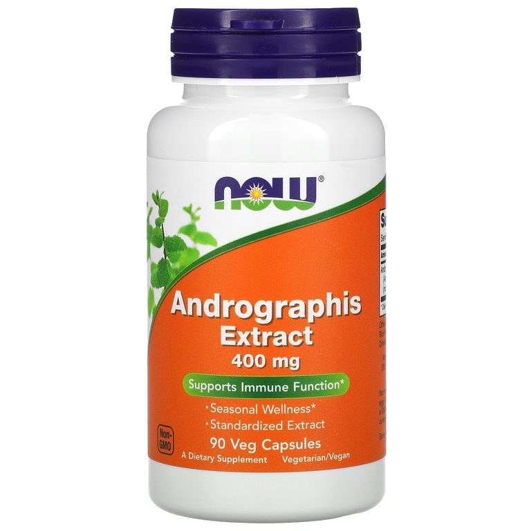 NOW Foods, экстракт андрографиса, 400 мг, 90 вегетарианских капсул