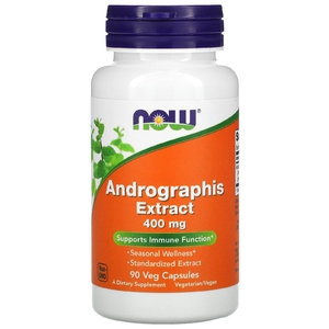 NOW Foods, экстракт андрографиса, 400 мг, 90 вегетарианских капсул