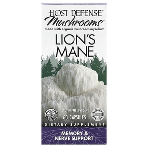 Host Defense, Mushrooms™, ежовик гребенчатый, 60 капсул (0,5 г в 1 капсуле)