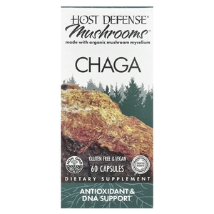 Host Defense, Mushrooms ™, чага, 60 капсул (0,5 г в 1 капсуле)