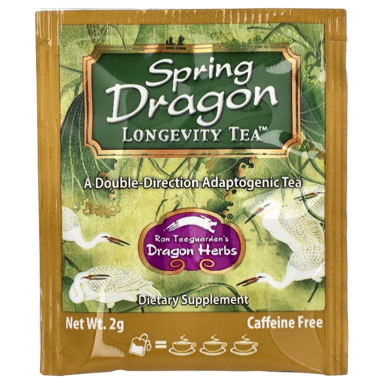 Dragon Herbs, Spring Dragon Longevity Tea, без кофеина, 20 чайных пакетиков, 1,8 унции (50 г)