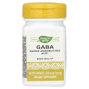 Nature's Way, GABA, 250 мг, 60 вегетарианских капсул