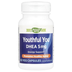 Nature's Way, Youthful You, ДГЭА, 5 мг, 60 растительных капсул