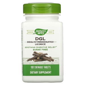 Nature's Way, DGL, глицирризинат солодки, 100 жевательных таблеток
