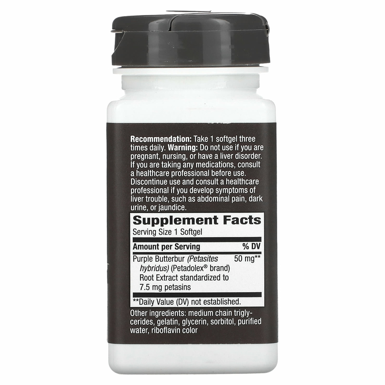 Nature's Way, PETADOLEX, Pro-Active, белокопытник для здоровья вен, 50 мг , 60 капсул