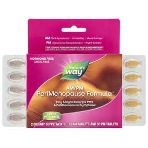 Nature's Way, PeriMenopause Formula, препарат в период пременопаузы, для использования утром и вечером, 60 таблеток