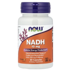NOW Foods, НАДН, 10 мг, 60 капсул