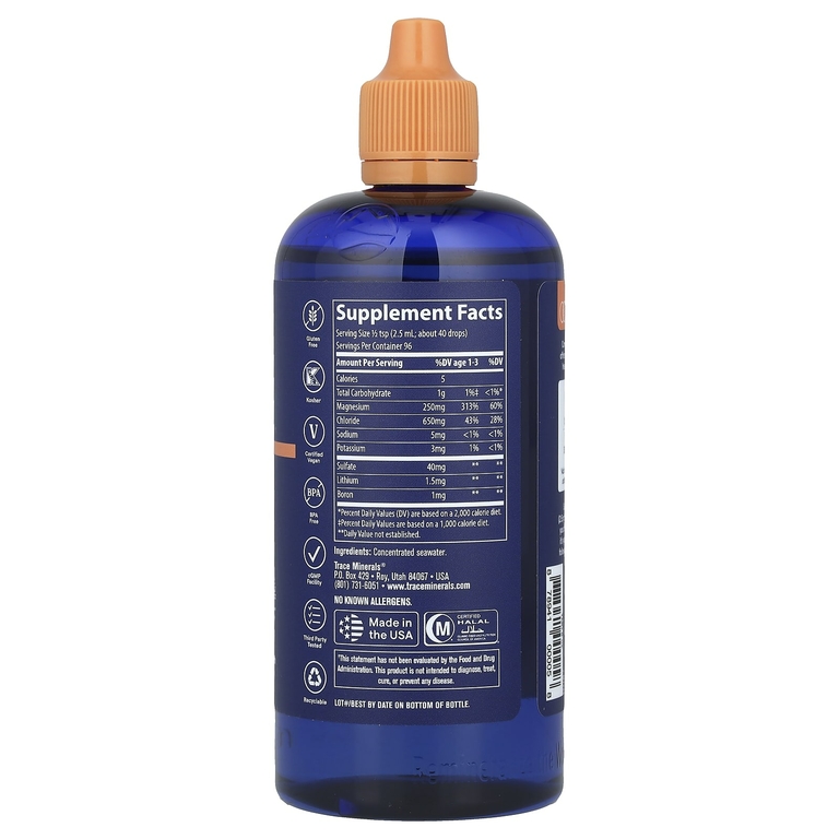 Trace Minerals ®, ConcenTrace®, микроэлементы в каплях, 237 мл (8 жидк. унции)