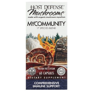 Fungi Perfecti, MyCommunity, мультикомплекс из 17 видов грибов, 60 вегетарианских капсул