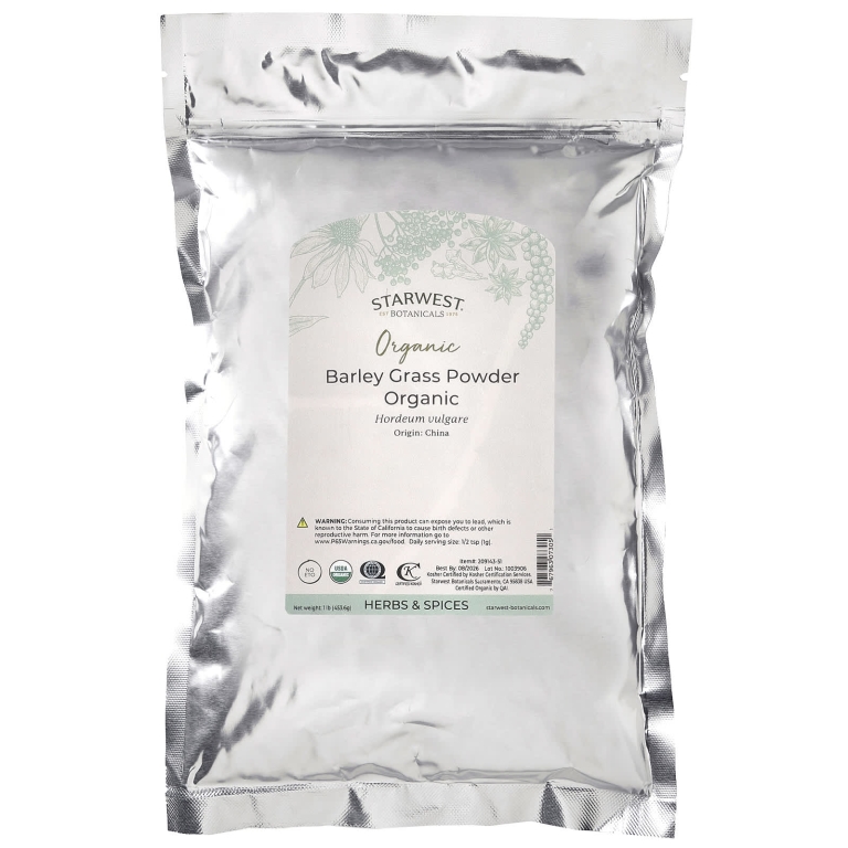 Starwest Botanicals, Порошок из ячменя, органический, 453,6 г (1 фунт)
