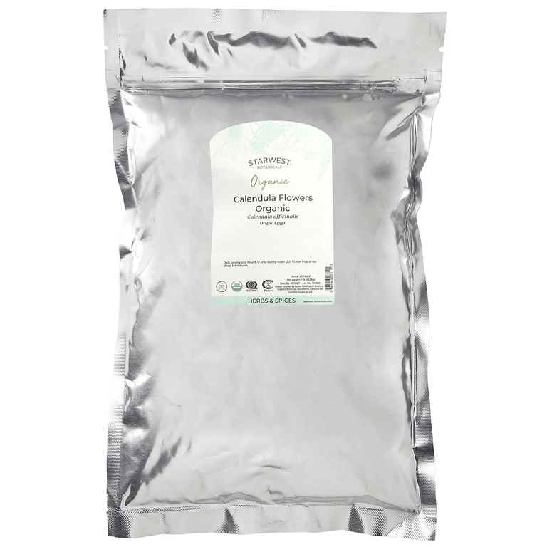 Starwest Botanicals, Органические цветки календулы, 453,6 г (1 фунт)