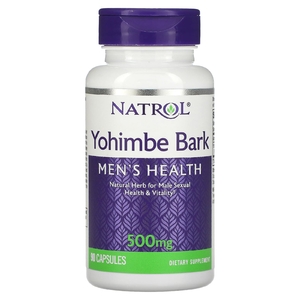Natrol, Кора йохимбе, 500 мг, 90 капсул