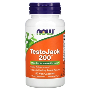 NOW Foods, TestoJack 200, 60 вегетарианских капсул