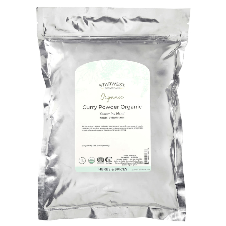 Starwest Botanicals, Органический порошок карри, 453,6 г (1 фунт)
