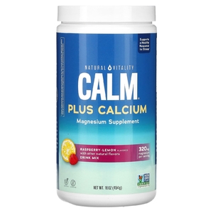 Natural Vitality, Natural Calm Plus Calcium со вкусом малины и лимона, 454 г (16 унций)