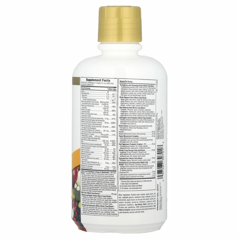 NaturesPlus, Source of Life, Gold Liquid, мультивитаминная добавка, тропические фрукты, 887,1 мл (30 жидк. унций)