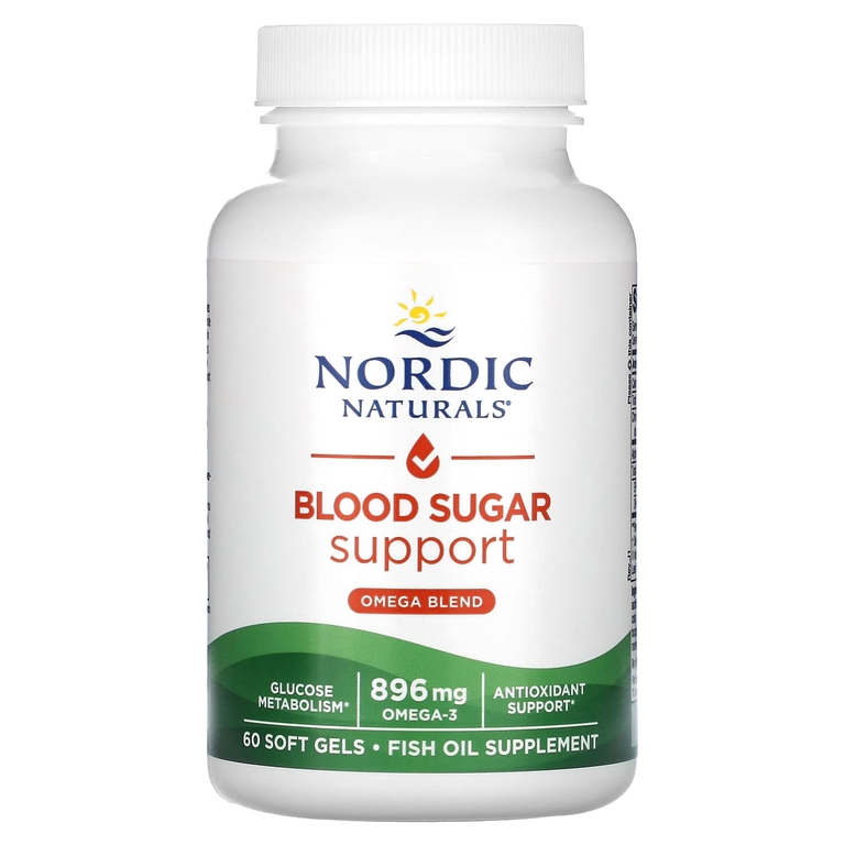 Nordic Naturals, поддержка уровня сахара в крови, смесь омега, 896 мг, 60 капсул (448 мг в 1 капсуле)
