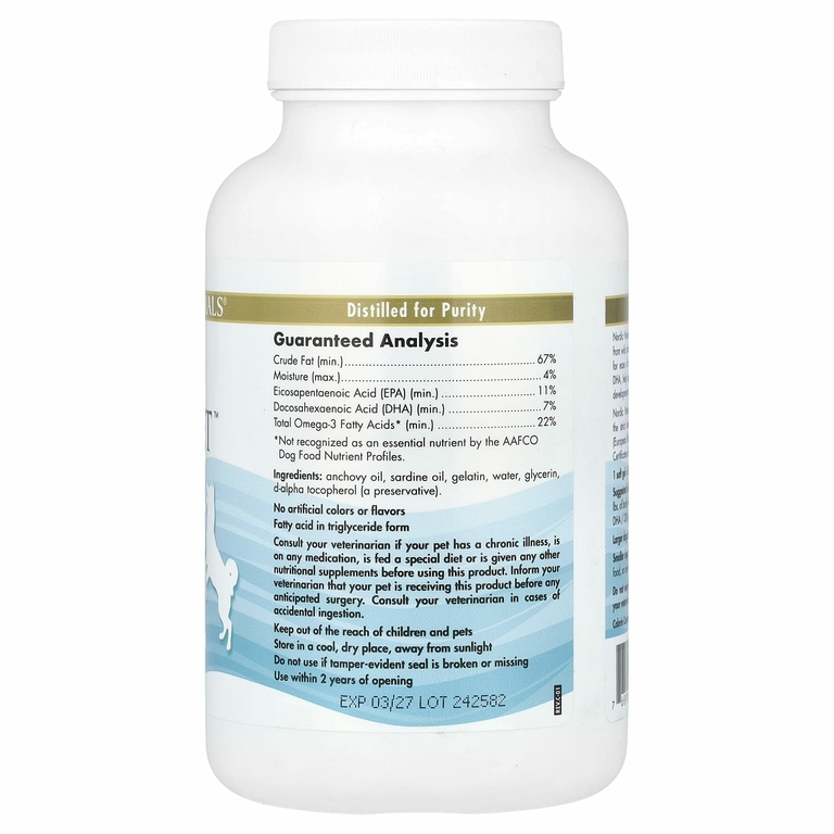 Nordic Naturals, Omega-3 Pet, для собак, 180 капсул